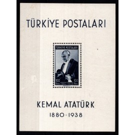 Kemal Atatürks død - Miniark - Tykiet - AFA 920 - Postfrisk.